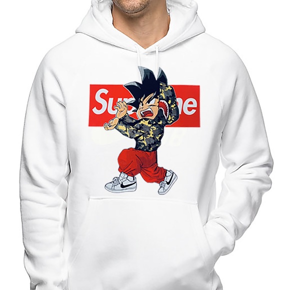 white goku hoodie